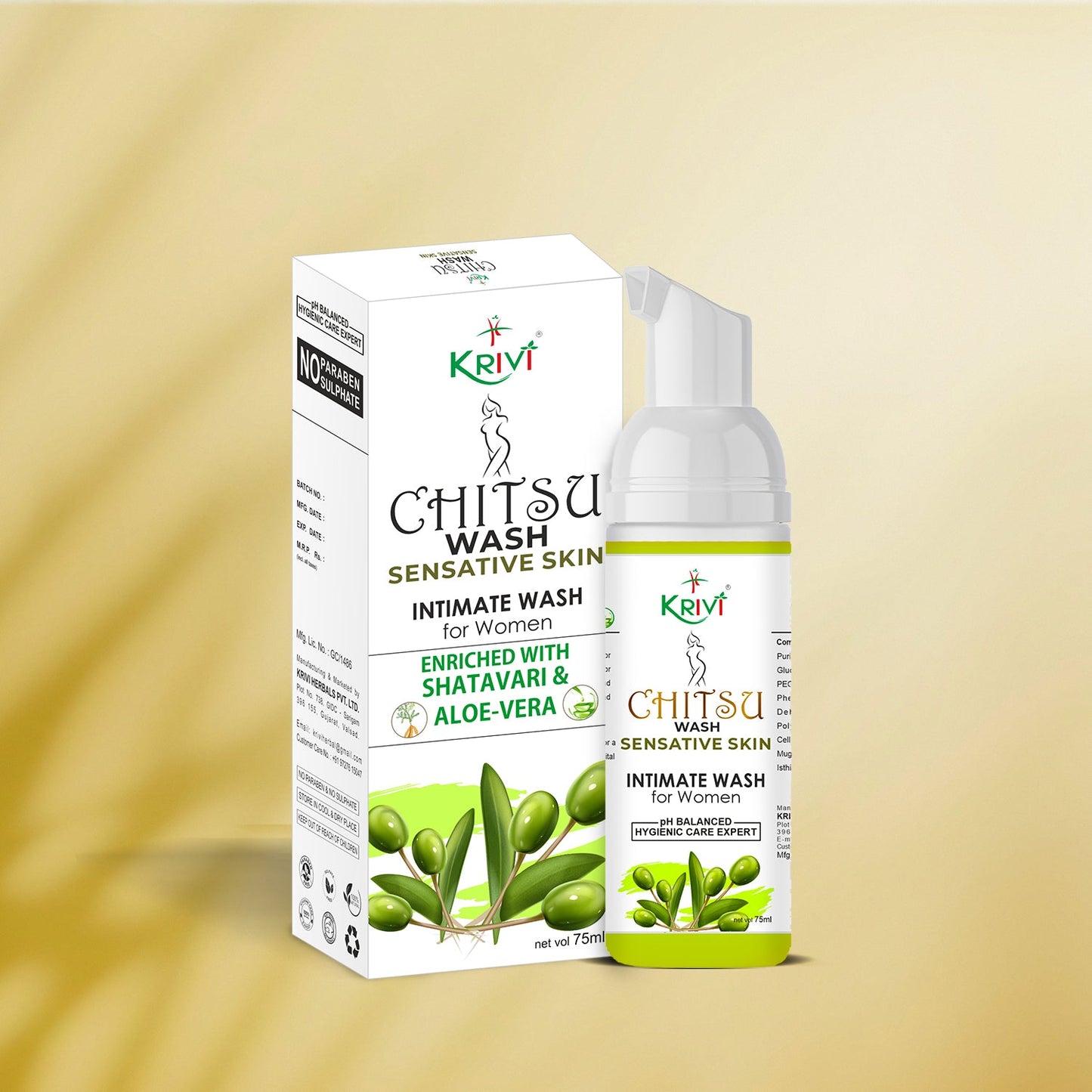 Chitsu Intimate Wash for Sensitive Skin 75ml (Pack of 1)