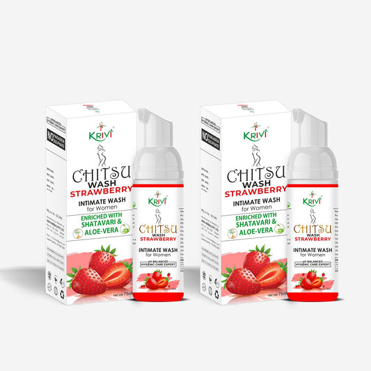 Chitsu Intimate Wash - Strawberry 75ml (Pack of 2)