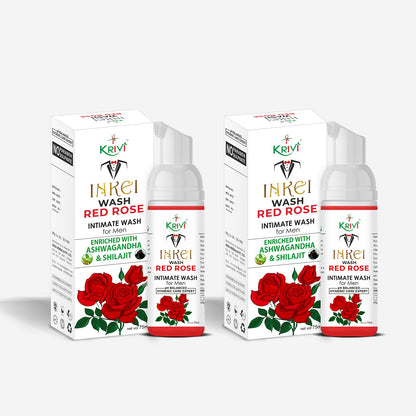 Inkei Intimate Wash for Men - Rose 75ml (Pack of 2)