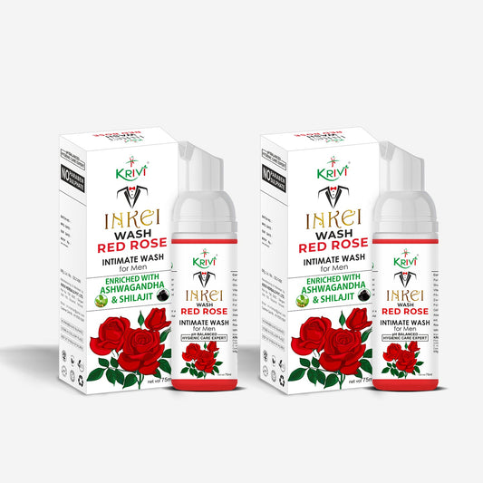 Inkei Intimate Wash for Men - Rose 75ml (Pack of 2)