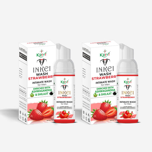 Inkei Intimate Wash for Men - Strawberry 75ml (Pack of 2)