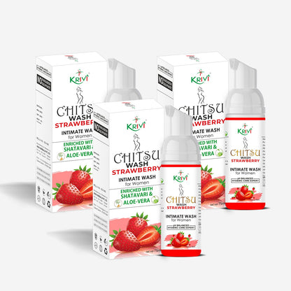 Chitsu Intimate Wash - Strawberry 75ml (Pack of 3)