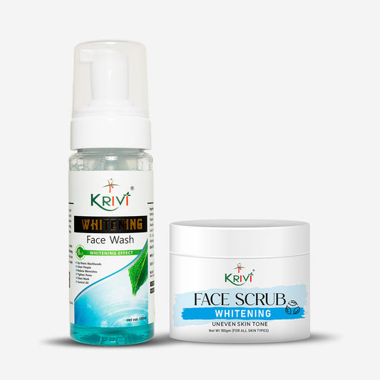Krivi Whitening Face Scrub (100gm) and Whitening  Face Wash (150ml)