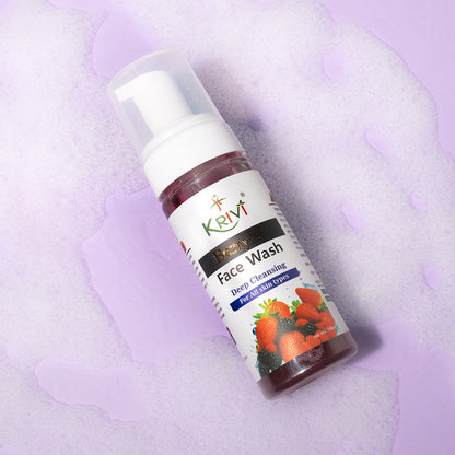 Krivi Berry's Face Wash with Foaming Pump (Paraben Free) 150ml