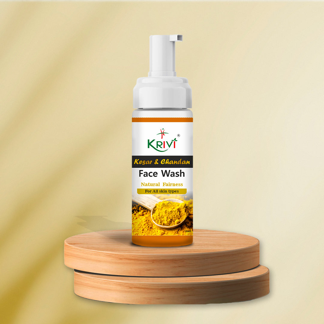 Krivi Kesar and Chandan Face Wash with Foaming Pump 150ml