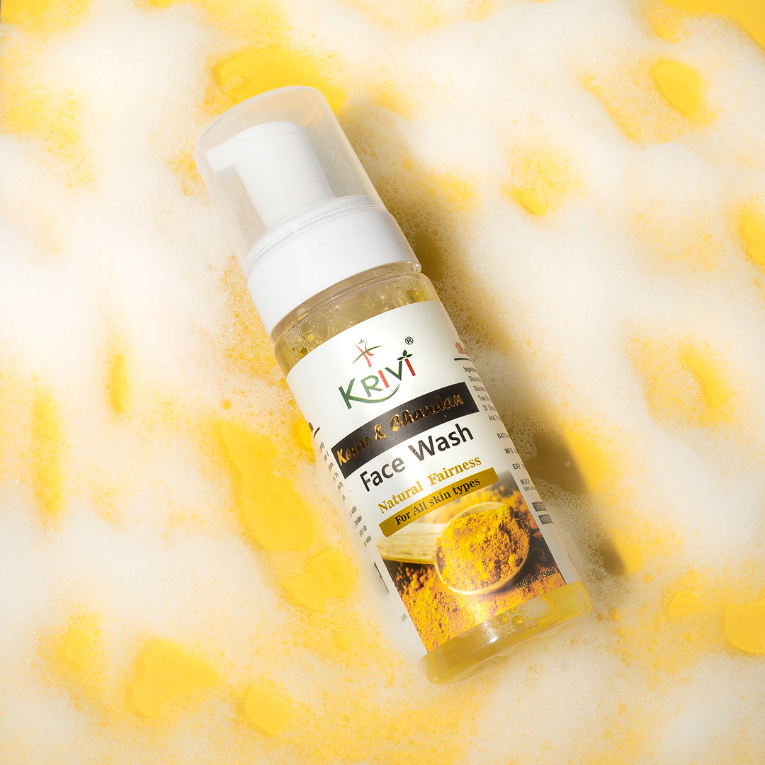 Krivi Kesar and Chandan Face Wash with Foaming Pump 150ml