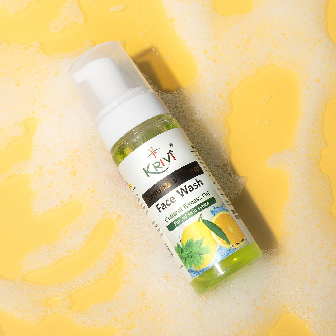 Krivi Lemon and Neem Face Wash with Foaming Pump 150ml