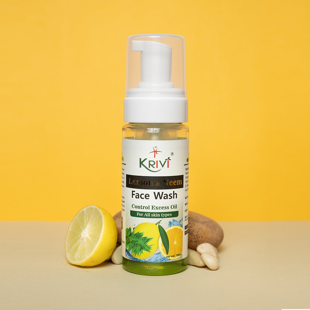 Krivi Lemon and Neem Face Wash with Foaming Pump 150ml