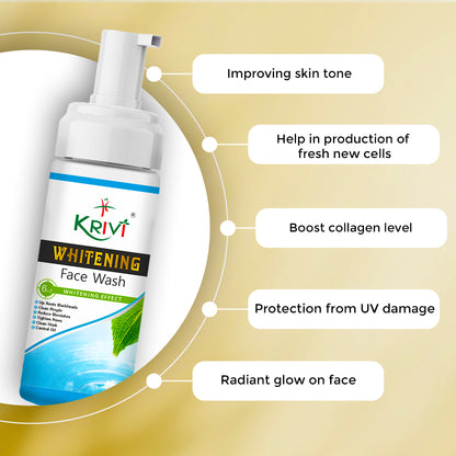 Krivi Whitening Face Wash with Foaming Pump 150ml