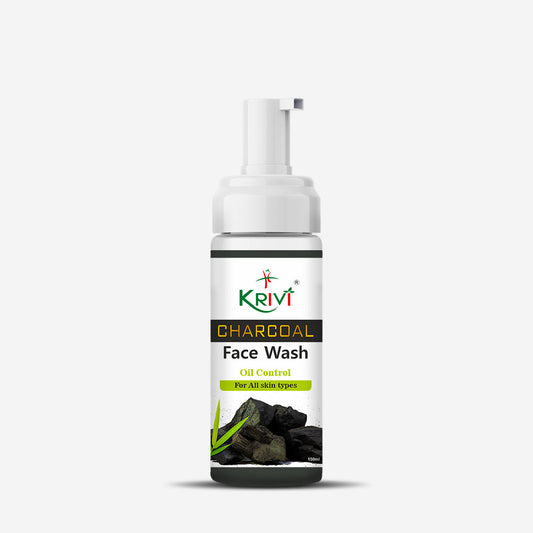Krivi Charcoal Face Wash with Foaming Pump 150ml