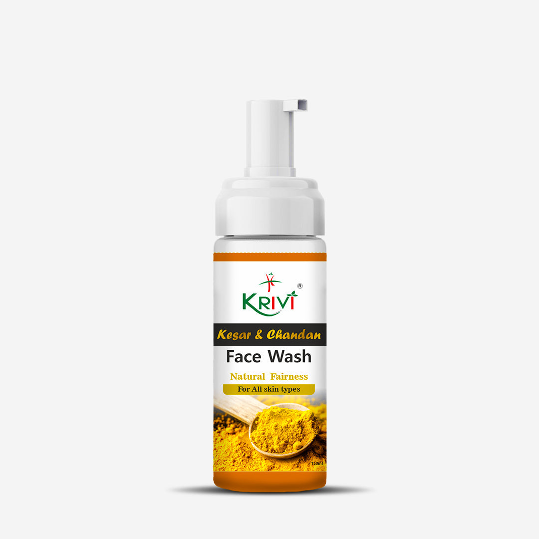 Krivi Kesar and Chandan Face Wash with Foaming Pump 150ml