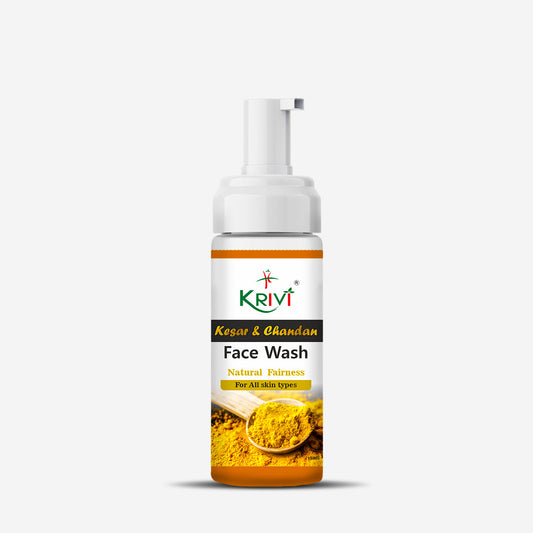 Krivi Kesar and Chandan Face Wash with Foaming Pump 150ml