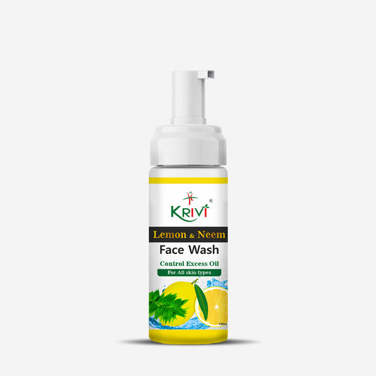 Krivi Lemon and Neem Face Wash with Foaming Pump 150ml
