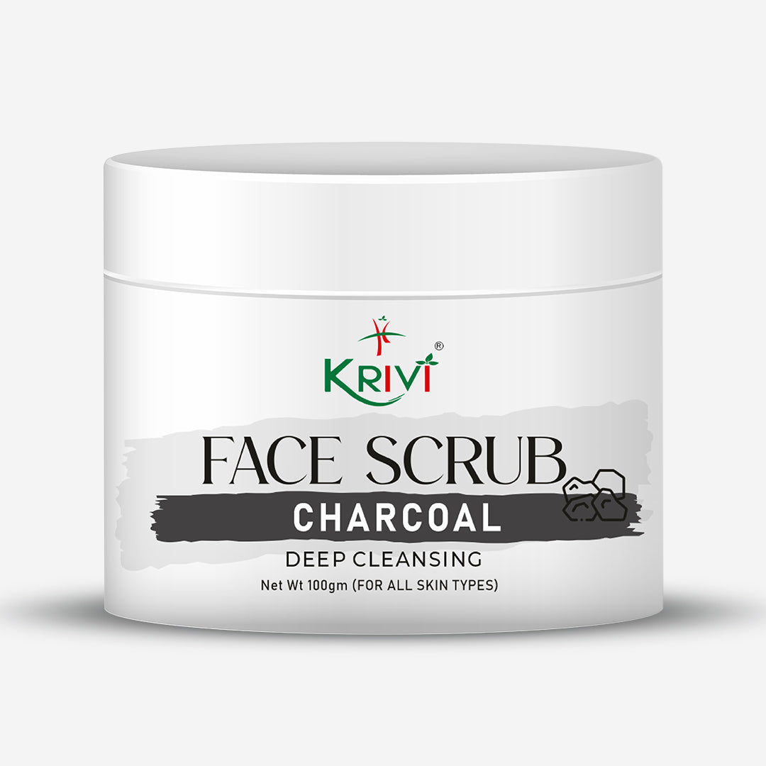Krivi Charcoal Face Scrub for Deep Cleansing 100gm