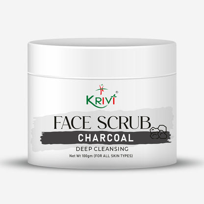 Krivi Charcoal Face Scrub for Deep Cleansing 100gm