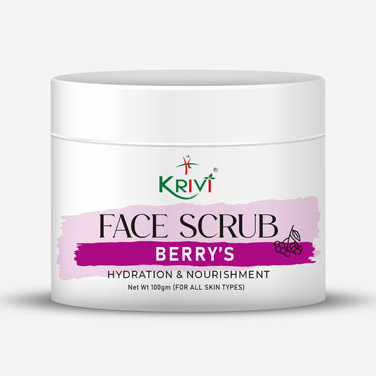 Krivi Berry's Face Scrub for Hydration & Nourishment 100gm