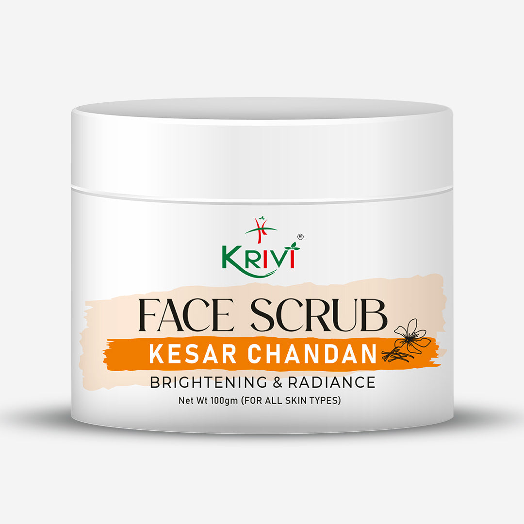 Krivi Kesar Chandan Face Scrub for Brightening & Radiance 100gm