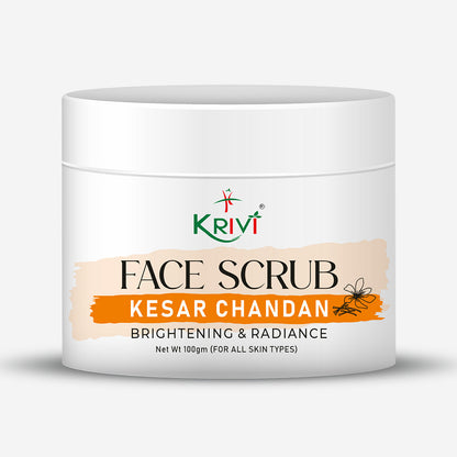 Krivi Kesar Chandan Face Scrub for Brightening & Radiance 100gm