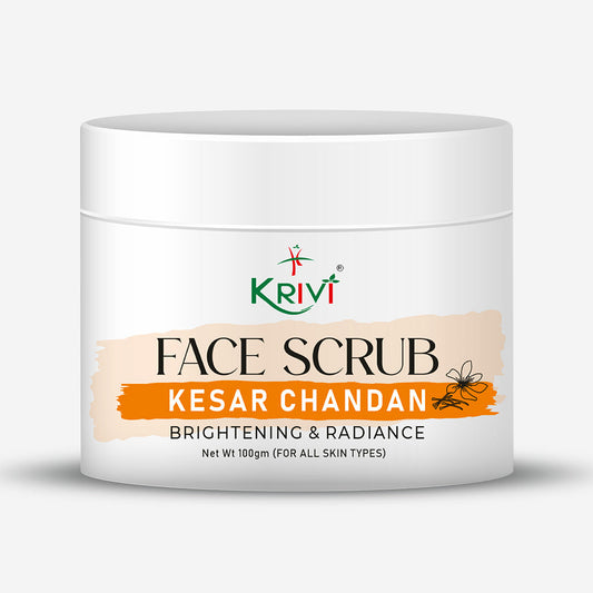 Krivi Kesar Chandan Face Scrub for Brightening & Radiance 100gm