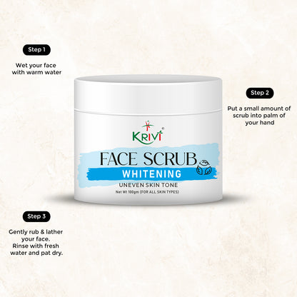 Krivi Whitening Face Scrub Uneven Skin Tone 100gm