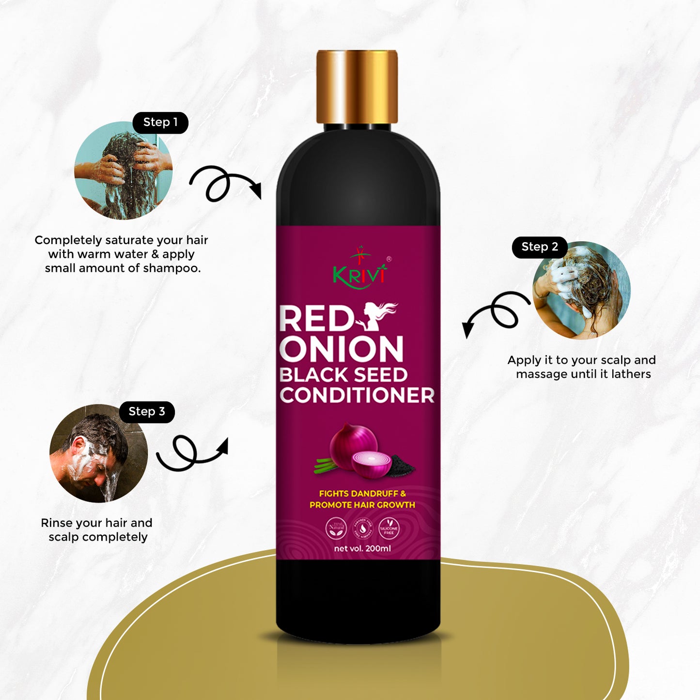 Krivi Red Onion Black Seed Conditioner 200ml