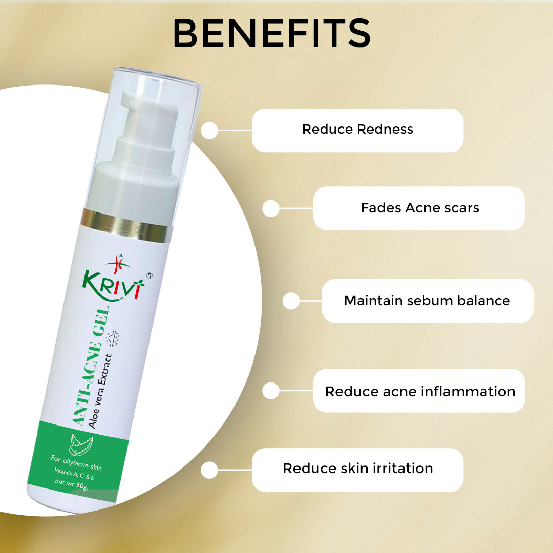 Krivi Acne Gel with Salicylic Acid and Niacinamide 50ml