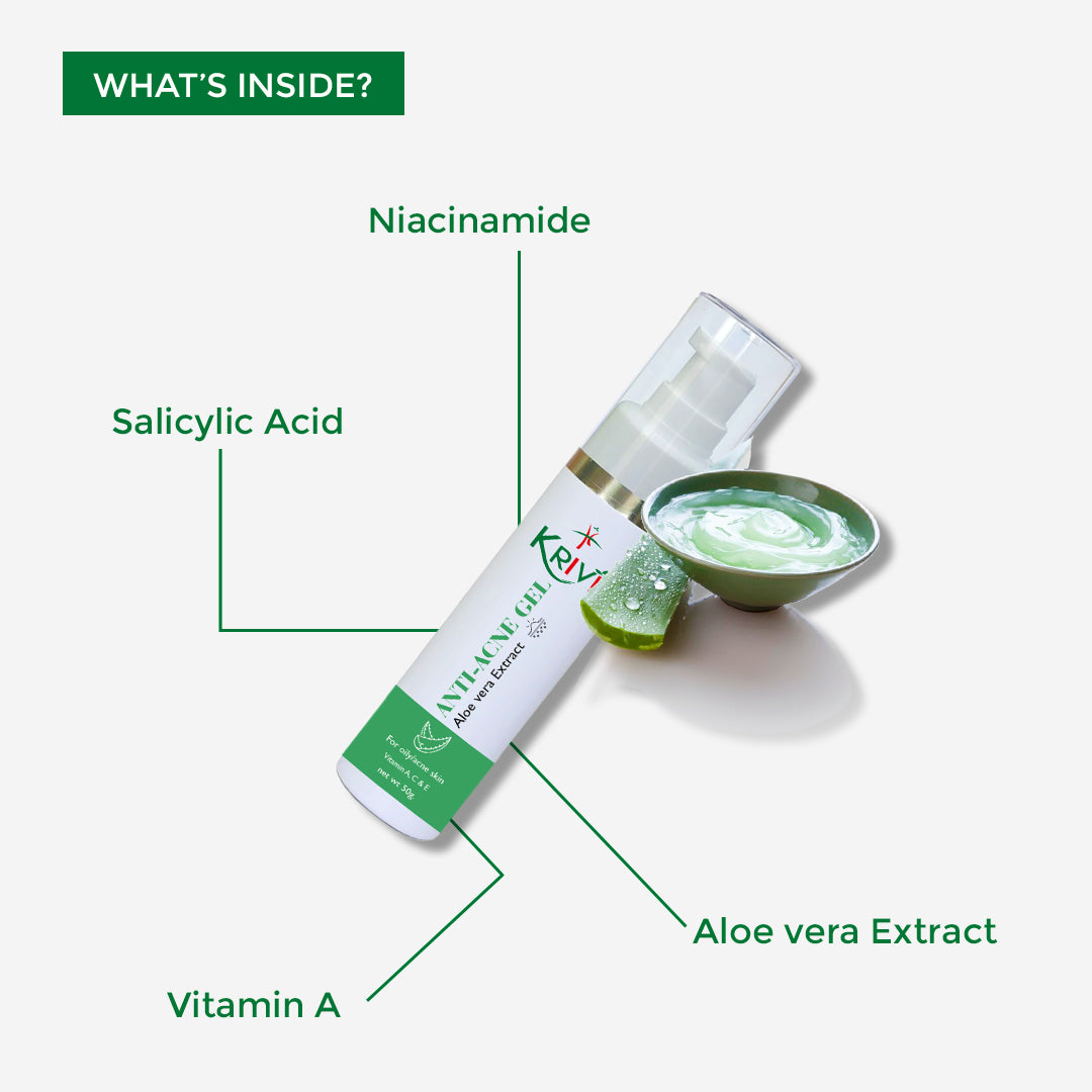 Krivi Acne Gel with Salicylic Acid and Niacinamide 50ml