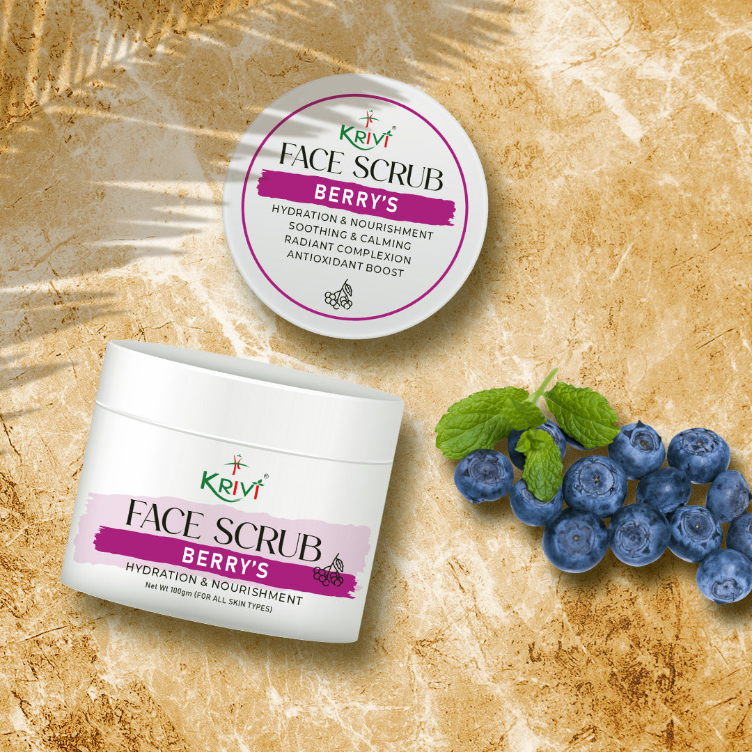 Krivi Berry's Face Scrub for Hydration & Nourishment 100gm