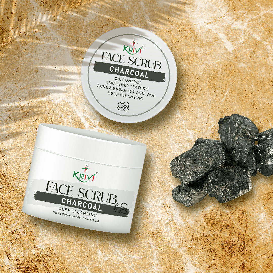 Krivi Charcoal Face Scrub for Deep Cleansing 100gm