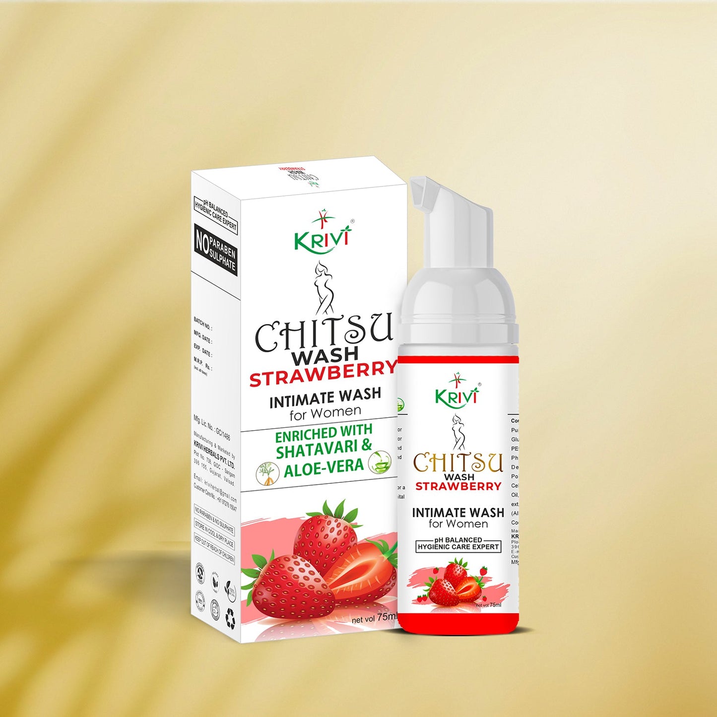 Chitsu Intimate Wash - Strawberry 75ml (Pack of 1)