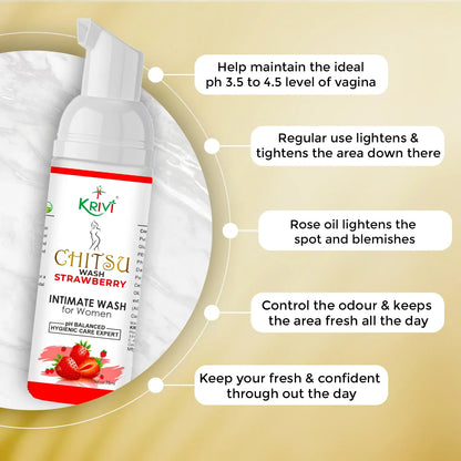 Chitsu Intimate Wash - Strawberry 75ml (Pack of 3)