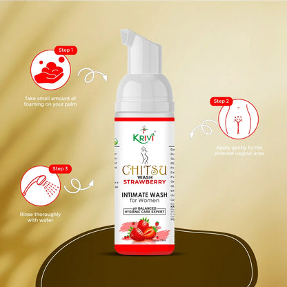 Chitsu Intimate Wash - Strawberry 75ml (Pack of 3)