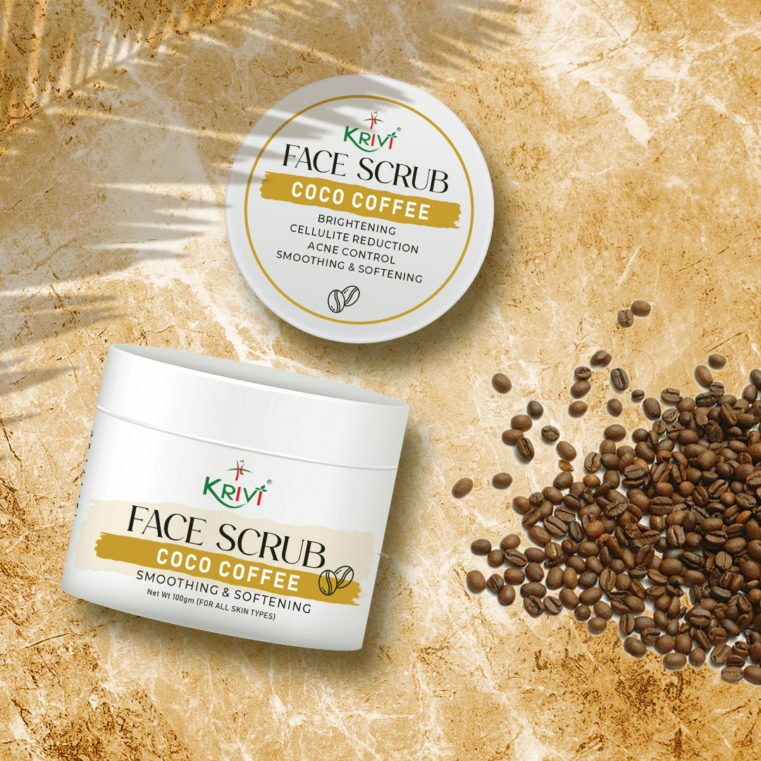 Krivi Coco Coffee Face Scrub - Smoothing & Softening 100gm