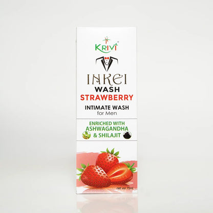 Inkei Intimate Wash for Men - Strawberry 75ml (Pack of 3)