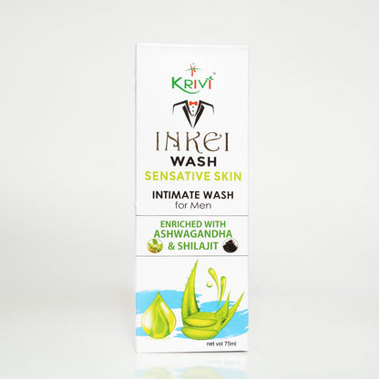 Inkei Intimate Wash for Men with Sensitive Skin 75ml (Pack of 1)