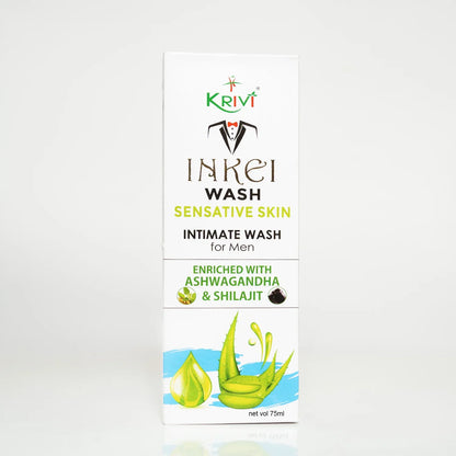 Inkei Intimate Wash for Men with Sensitive Skin 75ml (Pack of 2)