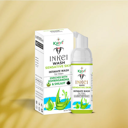 Inkei Intimate Wash for Men with Sensitive Skin 75ml (Pack of 1)