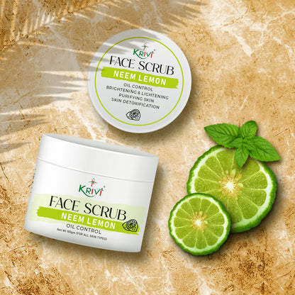 Krivi Neem Lemon Face Scrub for Oil Control 100gm