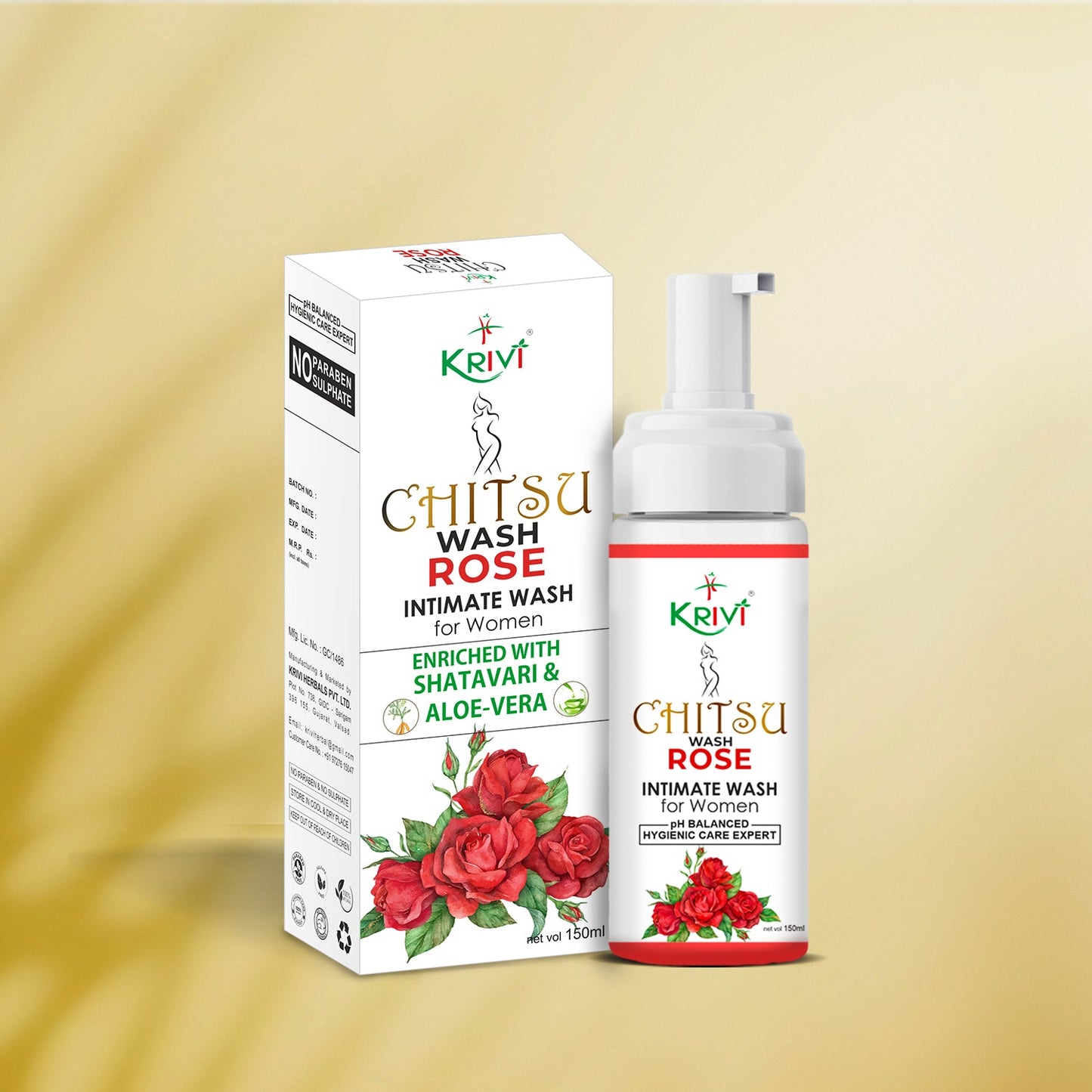 Chitsu Intimate Wash - Rose 150ml (Pack of 1)