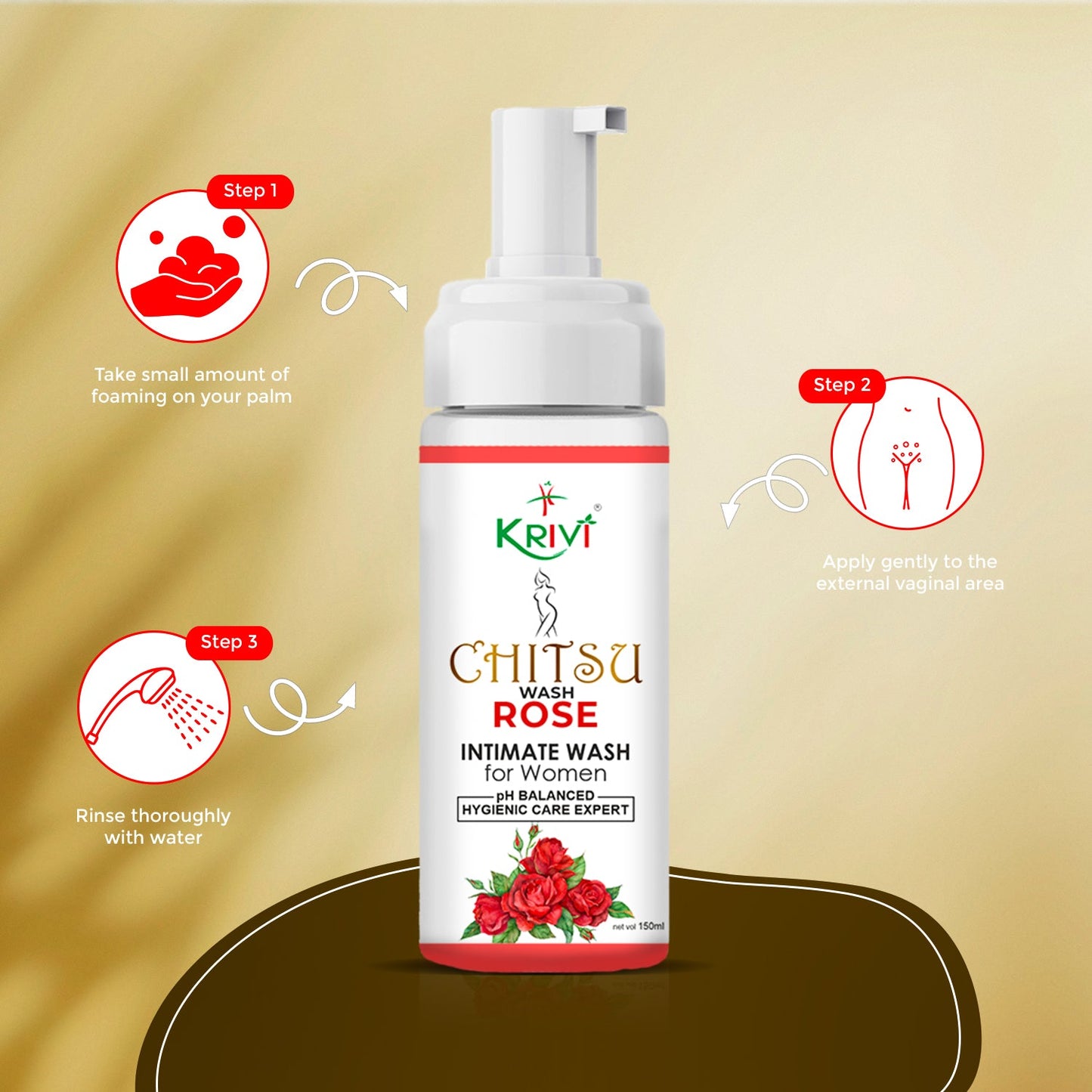 Chitsu Intimate Wash - Rose 150ml (Pack of 1)