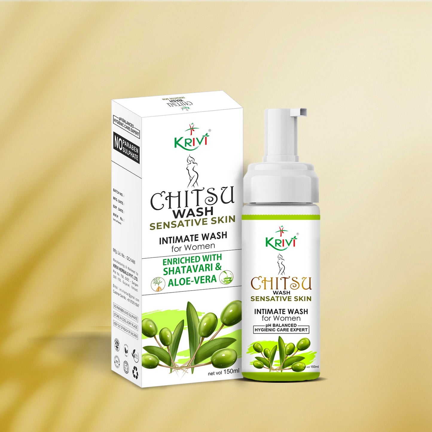 Chitsu Intimate Wash for Sensitive Skin 150ml