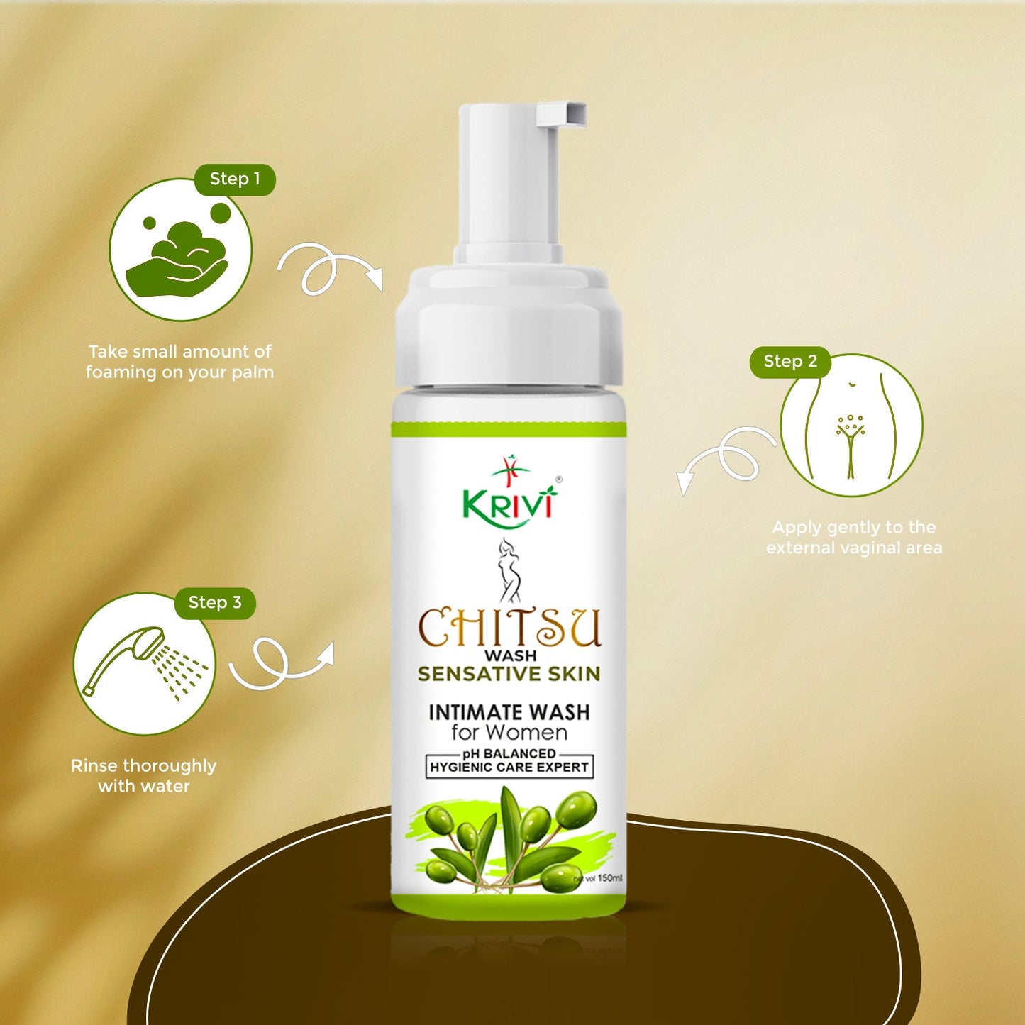 Chitsu Intimate Wash for Sensitive Skin 150ml