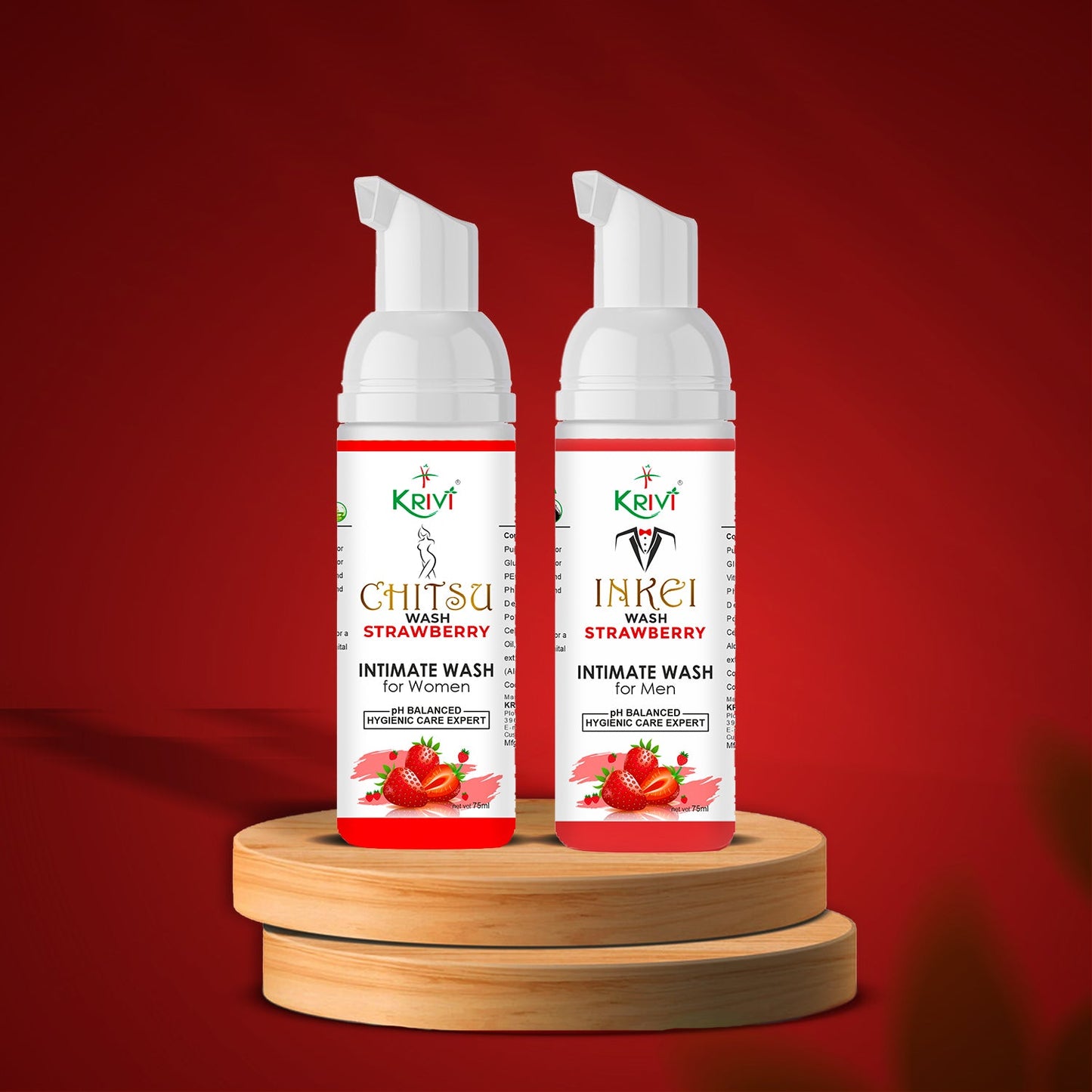 Men and Women Intimate Wash Combo (Strawberry)