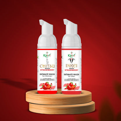 Men and Women Intimate Wash Combo (Strawberry)