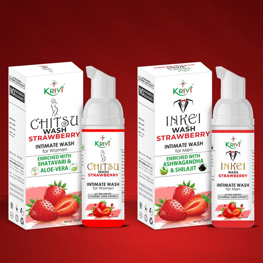 Men and Women Intimate Wash Combo (Strawberry)