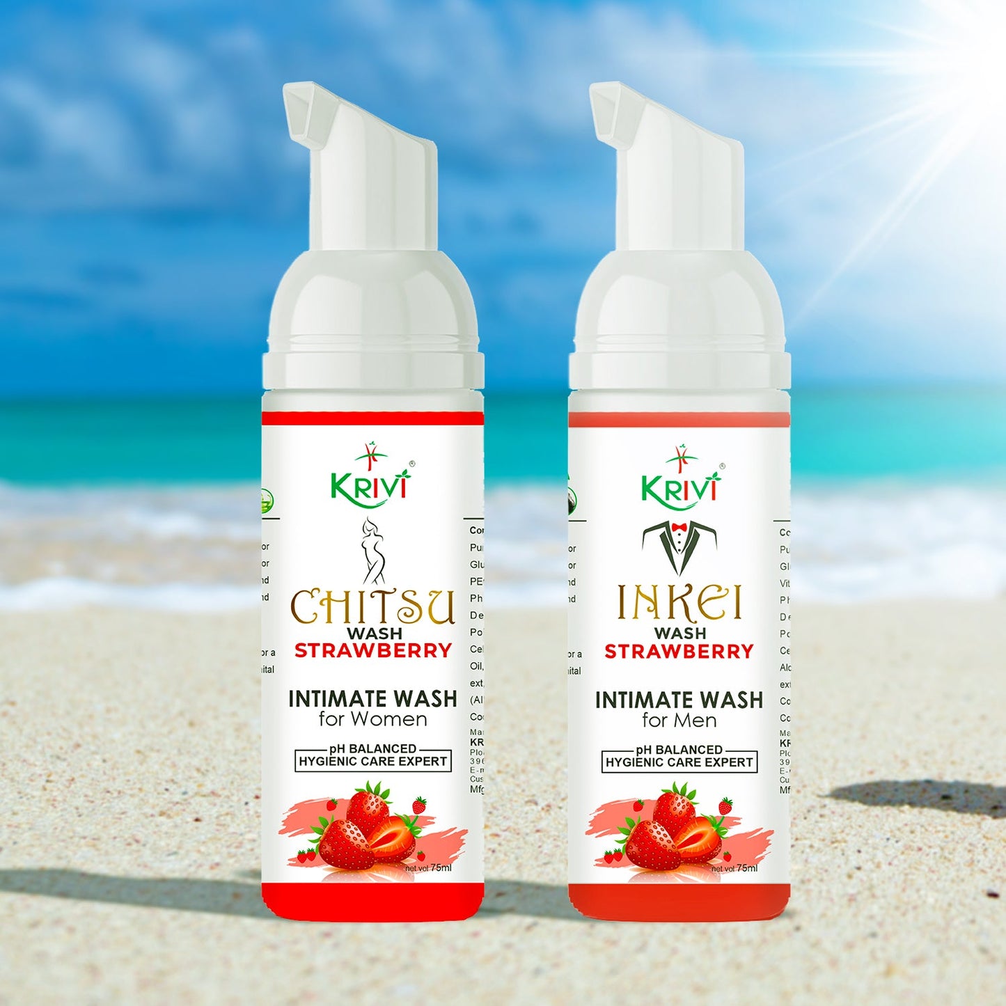 Men and Women Intimate Wash Combo (Strawberry)